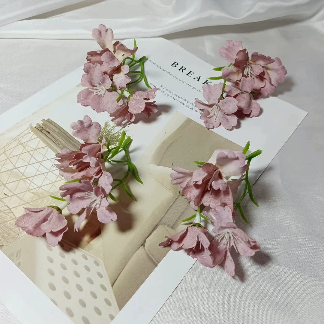 Tige de Fleur Sauvage Artificielle 10 cm, Lot pour DIY Mariage, Corsage, Boutonnière, Décoration Cadeau, Ambiance Champêtre et Poétique