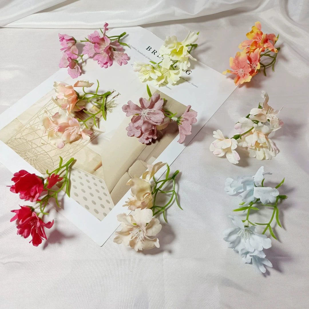 Tige de Fleur Sauvage Artificielle 10 cm, Lot pour DIY Mariage, Corsage, Boutonnière, Décoration Cadeau, Ambiance Champêtre et Poétique