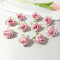 Lot Têtes de Mini Roses Artificielles 4cm, Fleur Qualité Supérieure pour DIY, Décoration Mariage Champêtre, Corsage, Bricolage Floral
