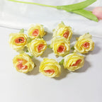 Lot Têtes de Mini Roses Artificielles 4cm, Fleur Qualité Supérieure pour DIY, Décoration Mariage Champêtre, Corsage, Bricolage Floral