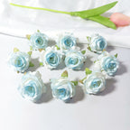 Lot Têtes de Mini Roses Artificielles 4cm, Fleur Qualité Supérieure pour DIY, Décoration Mariage Champêtre, Corsage, Bricolage Floral