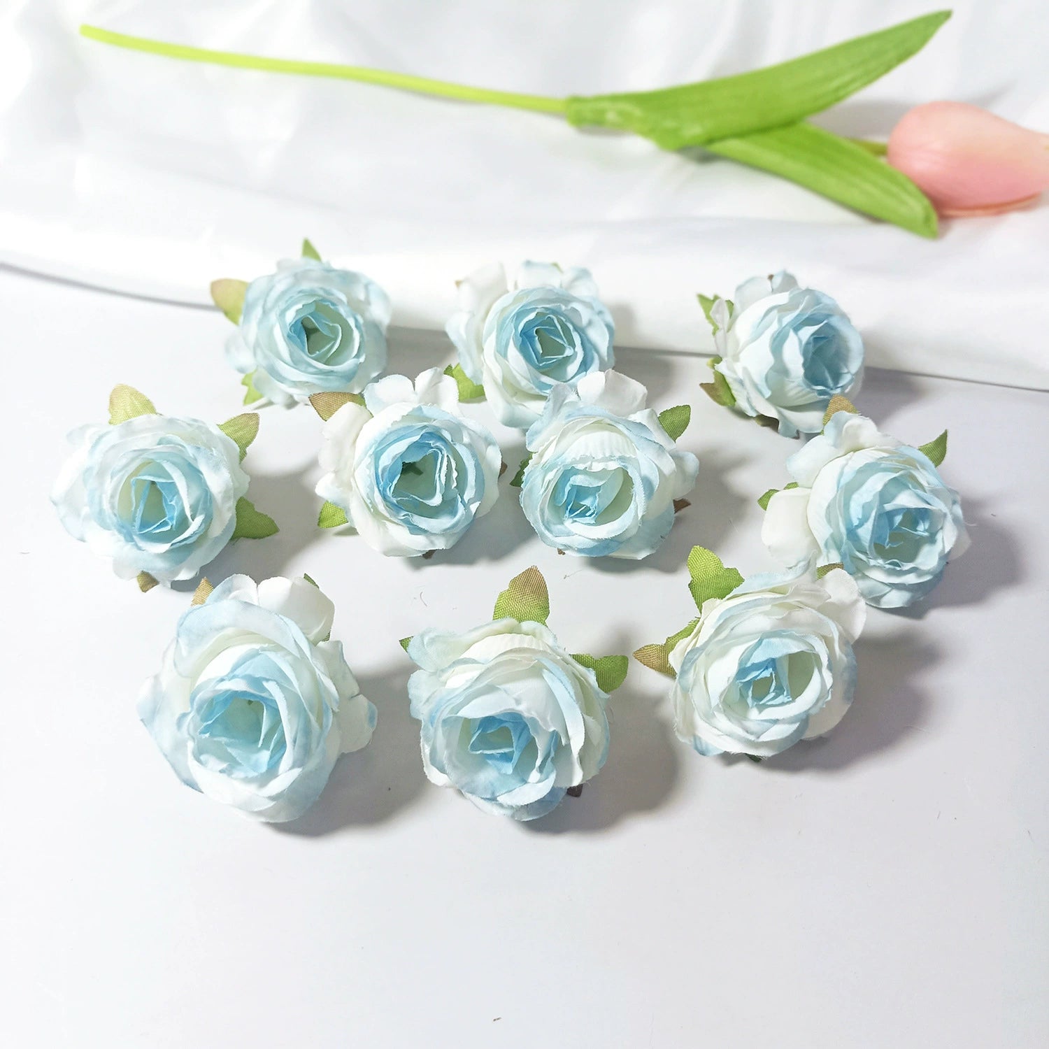 Lot Têtes de Mini Roses Artificielles 4cm, Fleur Qualité Supérieure pour DIY, Décoration Mariage Champêtre, Corsage, Bricolage Floral