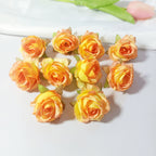 Lot Têtes de Mini Roses Artificielles 4cm, Fleur Qualité Supérieure pour DIY, Décoration Mariage Champêtre, Corsage, Bricolage Floral