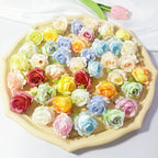 Lot Têtes de Mini Roses Artificielles 4cm, Fleur Qualité Supérieure pour DIY, Décoration Mariage Champêtre, Corsage, Bricolage Floral