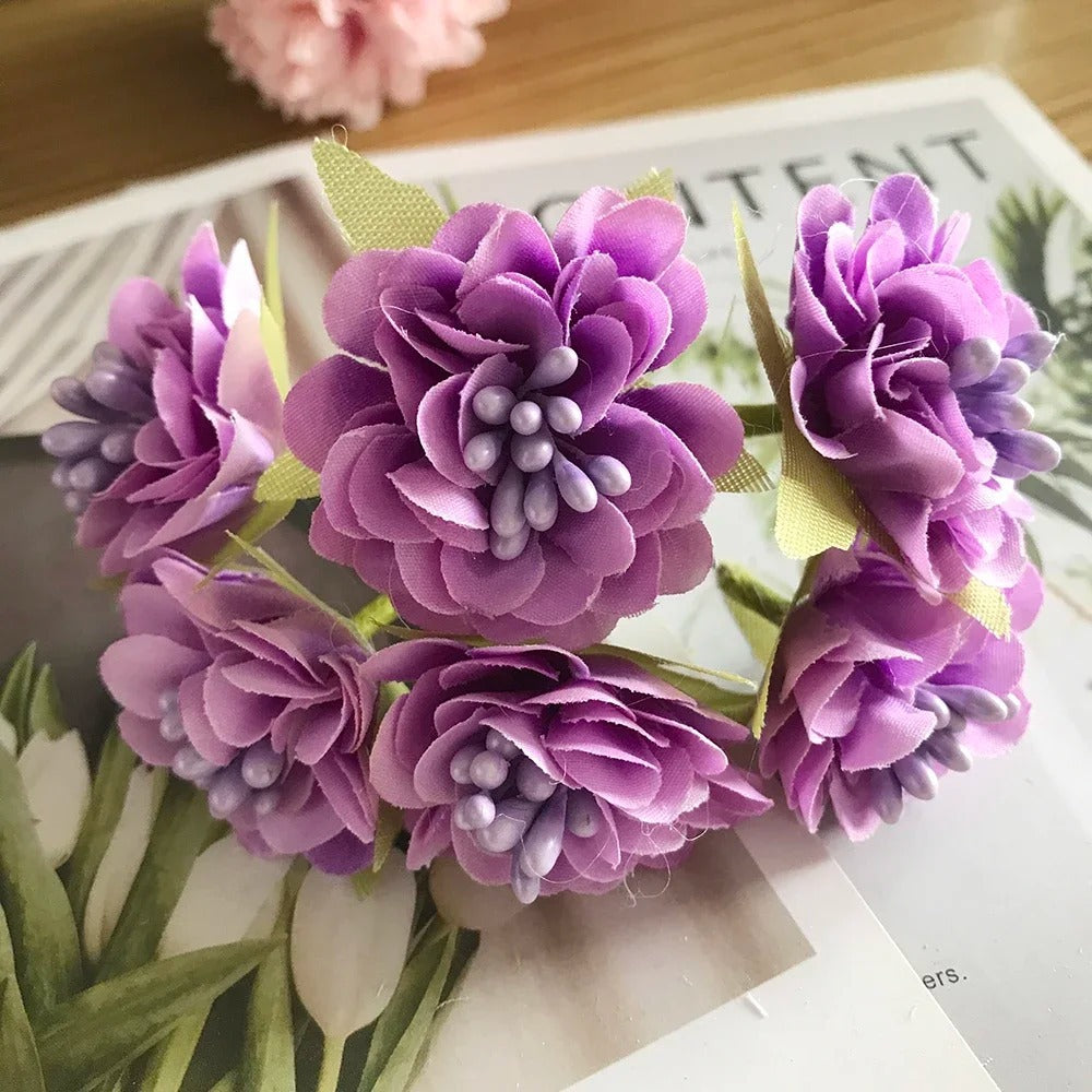 Bouquet de fleurs sauvages en faux, 11 cm x 8 cm, décoration élégante, mariage, événements, cadeaux, ambiance champêtre