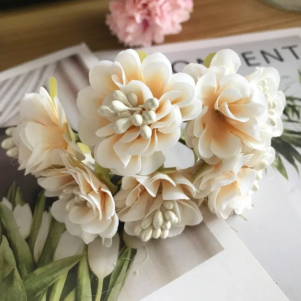 Bouquet de fleurs sauvages en faux, 11 cm x 8 cm, décoration élégante, mariage, événements, cadeaux, ambiance champêtre