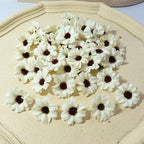 Petits Cœurs de Marguerite en Soie, 3,5 cm, Décorations Écologiques, Idéal pour Mariages, DIY, Décor de Maison, Cadeaux