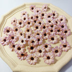 Petits Cœurs de Marguerite en Soie, 3,5 cm, Décorations Écologiques, Idéal pour Mariages, DIY, Décor de Maison, Cadeaux
