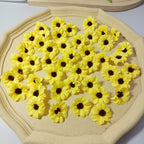 Petits Cœurs de Marguerite en Soie, 3,5 cm, Décorations Écologiques, Idéal pour Mariages, DIY, Décor de Maison, Cadeaux