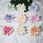 Lot de 3 Têtes de Dahlia Artificielles 10 cm, Style Rétro Français, Aspect Naturel pour Création DIY, Mariage Champêtre, Décoration
