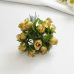 Bouquet de 12 Mini Fleurs de Grenadier Artificielles, 2cm, Esprit Champêtre Rétro, pour Décoration, Mariage, DIY