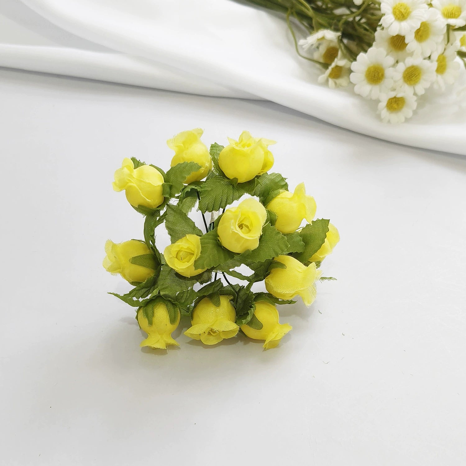 Bouquet de 12 Mini Fleurs de Grenadier Artificielles, 2cm, Esprit Champêtre Rétro, pour Décoration, Mariage, DIY
