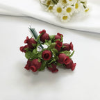 Bouquet de 12 Mini Fleurs de Grenadier Artificielles, 2cm, Esprit Champêtre Rétro, pour Décoration, Mariage, DIY