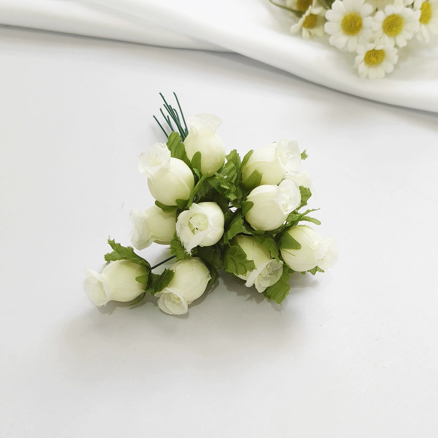 Bouquet de 12 Mini Fleurs de Grenadier Artificielles, 2cm, Esprit Champêtre Rétro, pour Décoration, Mariage, DIY