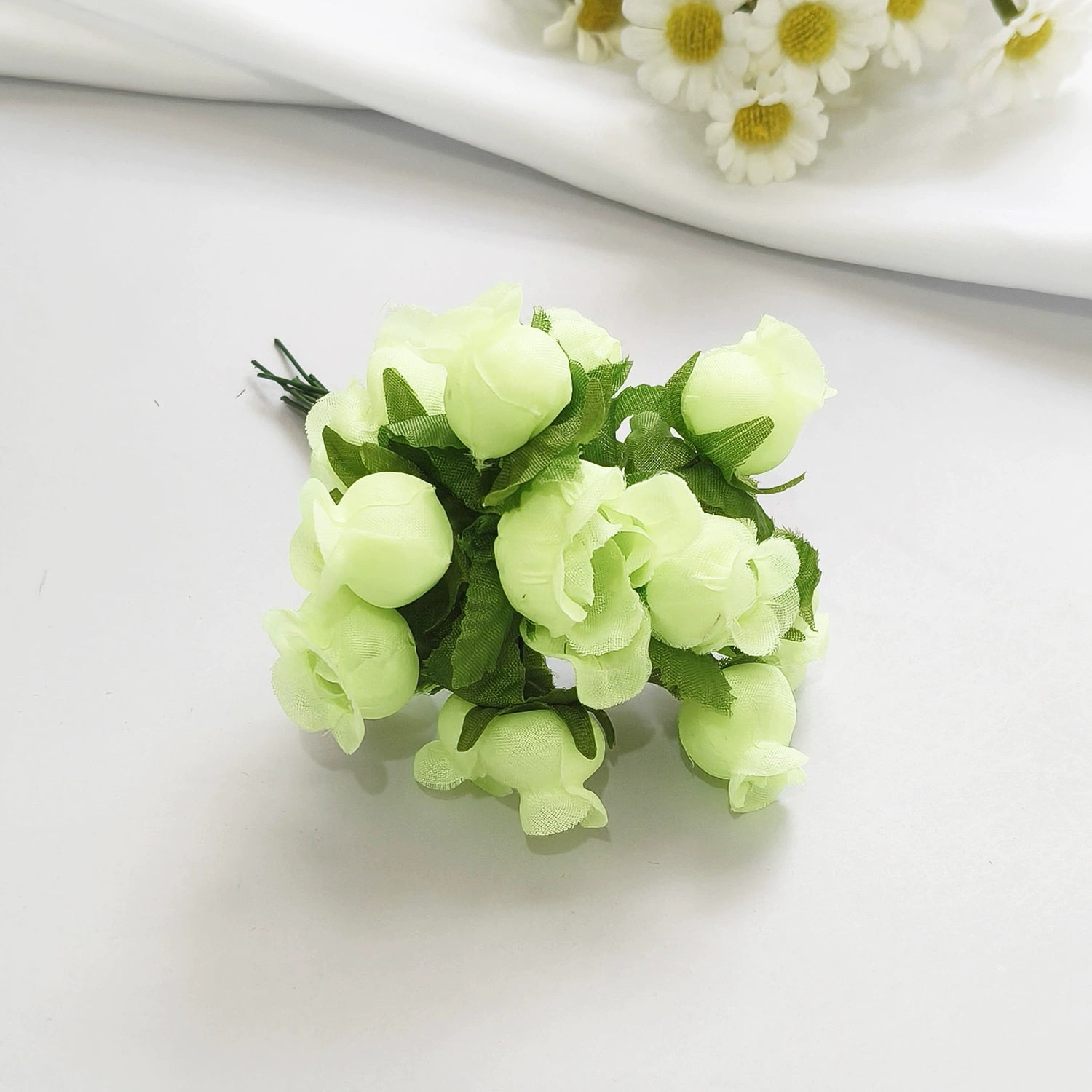 Bouquet de 12 Mini Fleurs de Grenadier Artificielles, 2cm, Esprit Champêtre Rétro, pour Décoration, Mariage, DIY