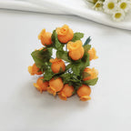 Bouquet de 12 Mini Fleurs de Grenadier Artificielles, 2cm, Esprit Champêtre Rétro, pour Décoration, Mariage, DIY