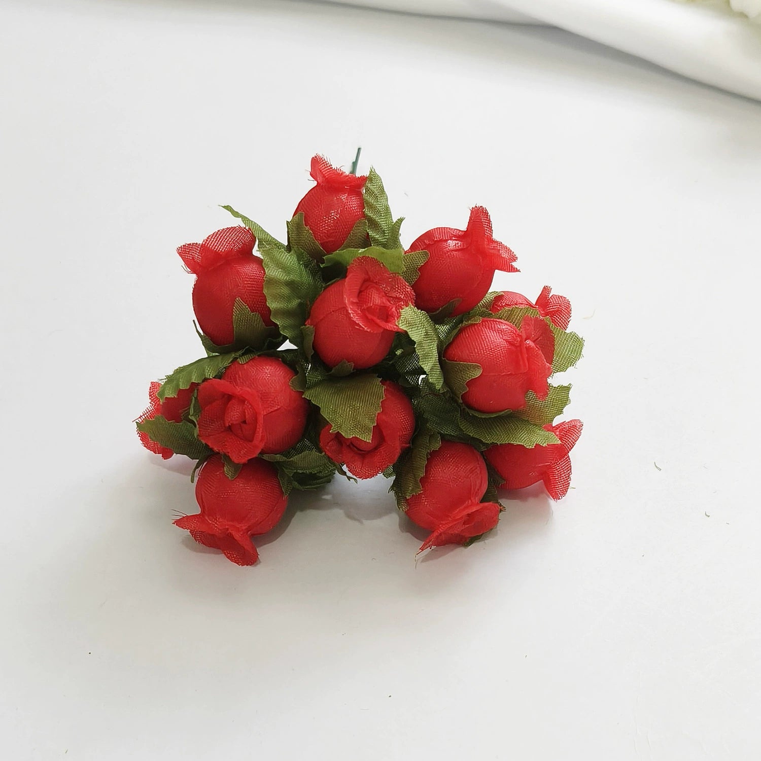 Bouquet de 12 Mini Fleurs de Grenadier Artificielles, 2cm, Esprit Champêtre Rétro, pour Décoration, Mariage, DIY