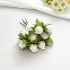 Bouquet de 12 Mini Fleurs de Grenadier Artificielles, 2cm, Esprit Champêtre Rétro, pour Décoration, Mariage, DIY