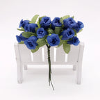 Bouquet de 12 Mini Fleurs de Grenadier Artificielles, 2cm, Esprit Champêtre Rétro, pour Décoration, Mariage, DIY