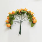 Bouquet de 12 Mini Fleurs de Grenadier Artificielles, 2cm, Esprit Champêtre Rétro, pour Décoration, Mariage, DIY