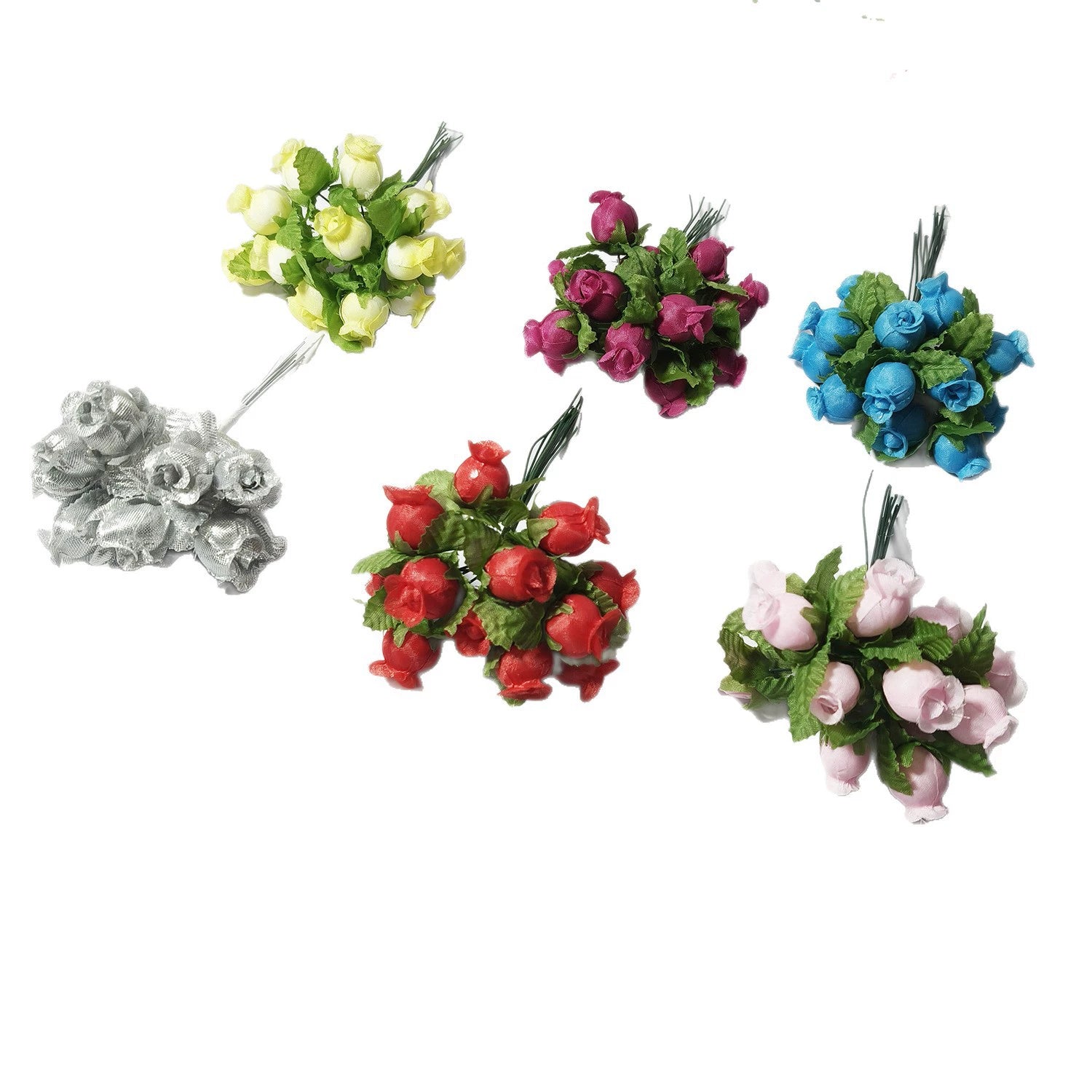 Bouquet de 12 Mini Fleurs de Grenadier Artificielles, 2cm, Esprit Champêtre Rétro, pour Décoration, Mariage, DIY