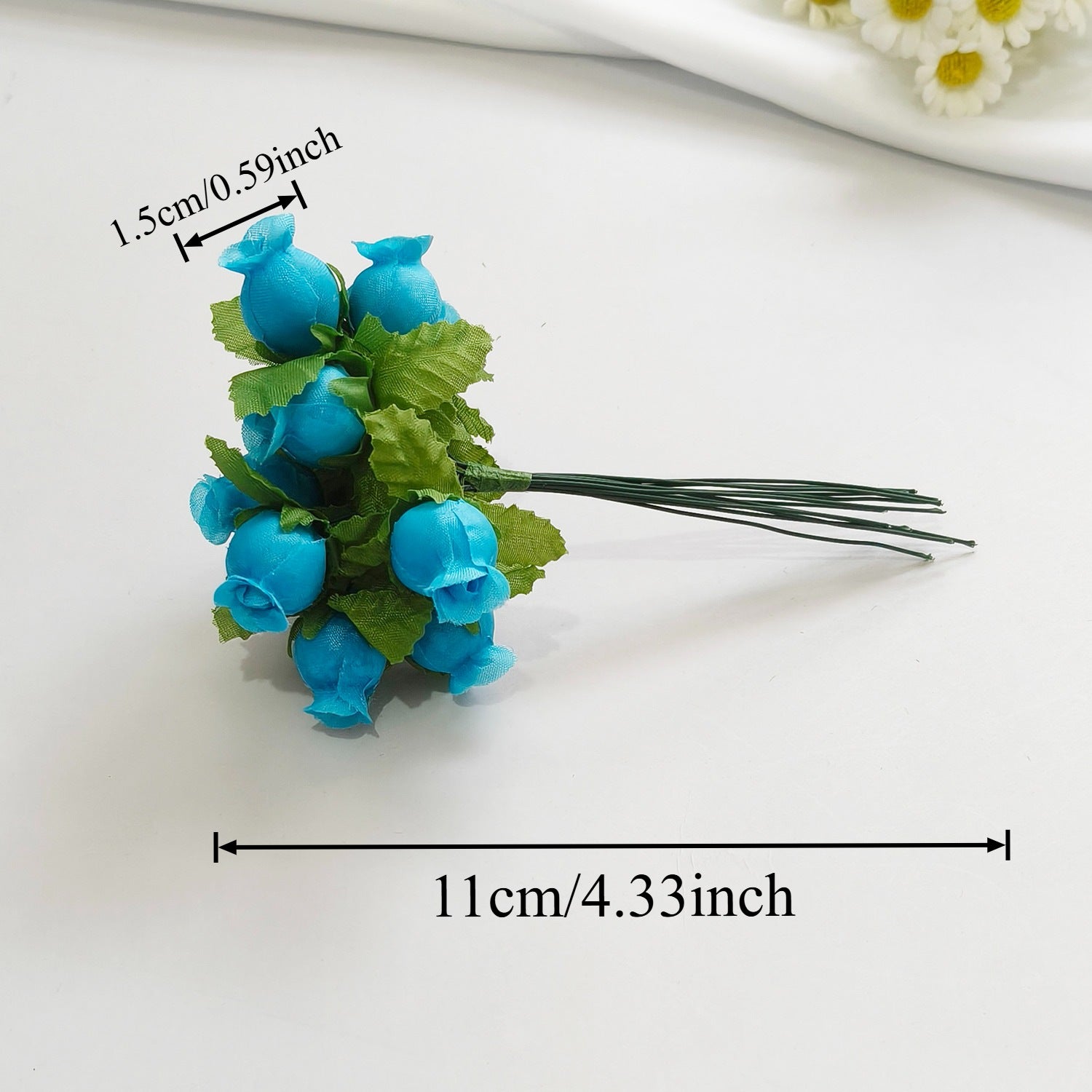 Bouquet de 12 Mini Fleurs de Grenadier Artificielles, 2cm, Esprit Champêtre Rétro, pour Décoration, Mariage, DIY