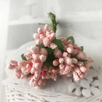 Couronne de Fleurs DIY avec Baies, 9cm, Fausse Fleur Écologique, Élégante pour Mariages, Décor de Maison, Cadeaux