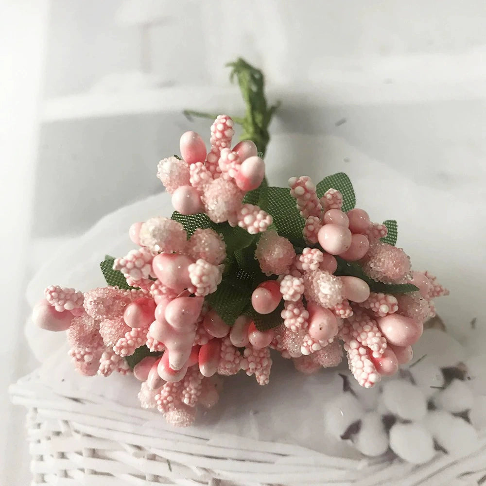 Couronne de Fleurs DIY avec Baies, 9cm, Fausse Fleur Écologique, Élégante pour Mariages, Décor de Maison, Cadeaux