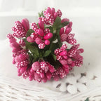 Couronne de Fleurs DIY avec Baies, 9cm, Fausse Fleur Écologique, Élégante pour Mariages, Décor de Maison, Cadeaux