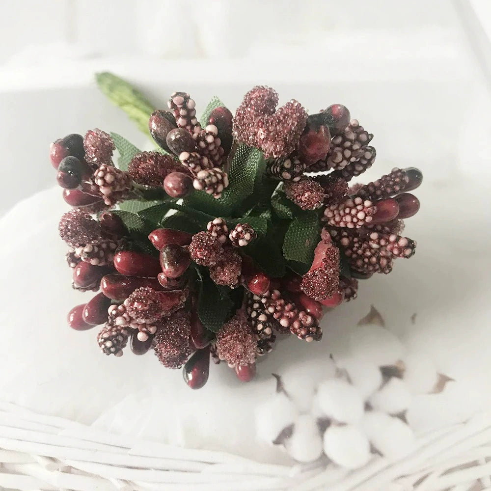 Couronne de Fleurs DIY avec Baies, 9cm, Fausse Fleur Écologique, Élégante pour Mariages, Décor de Maison, Cadeaux