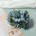 Bouquet de Dahlia Miniature en Faux, 11cm, Éléments DIY, Décoration Élégante pour Mariage, Maison, Terrasses, Cadeaux