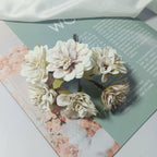 Bouquet de Dahlia Miniature en Faux, 11cm, Éléments DIY, Décoration Élégante pour Mariage, Maison, Terrasses, Cadeaux