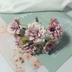 Bouquet de Dahlia Miniature en Faux, 11cm, Éléments DIY, Décoration Élégante pour Mariage, Maison, Terrasses, Cadeaux