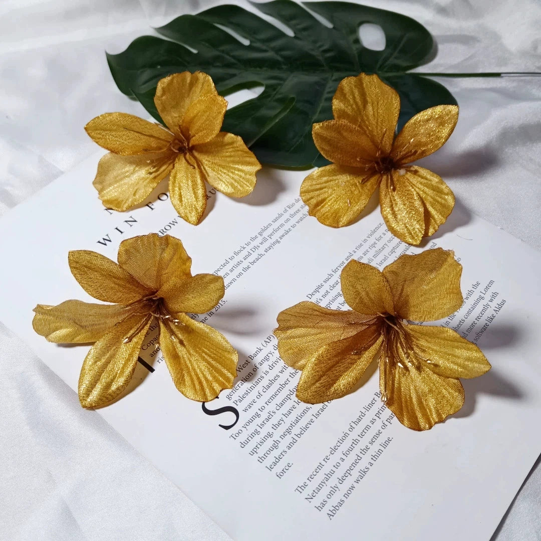 Tête de Lys Artificiel 8 cm, Qualité Réaliste pour DIY Mariage, Boutonnière, Décoration Florale au Charme Rétro et Champêtre