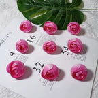 Lot de 10 Boutons de Rose Thé Rétro, 3,5cm, Qualité Réaliste pour DIY Mariage, Déco Champêtre, Guirlande, Ambiance Bohème Chic