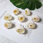 Lot de 10 Boutons de Rose Thé Rétro, 3,5cm, Qualité Réaliste pour DIY Mariage, Déco Champêtre, Guirlande, Ambiance Bohème Chic