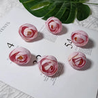 Lot de 10 Boutons de Rose Thé Rétro, 3,5cm, Qualité Réaliste pour DIY Mariage, Déco Champêtre, Guirlande, Ambiance Bohème Chic