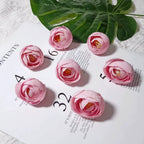 Lot de 10 Boutons de Rose Thé Rétro, 3,5cm, Qualité Réaliste pour DIY Mariage, Déco Champêtre, Guirlande, Ambiance Bohème Chic