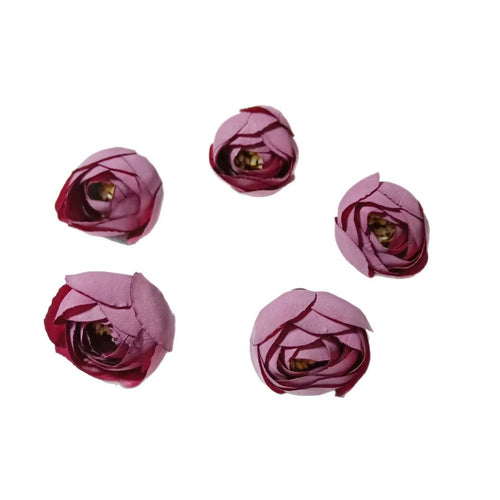 10 Roses Artificielles Vintage Européennes 3.5cm, Fleurs Réalistes pour DIY, Décor de Mariage, Boîte Cadeau, Fête, Café, Bricolage
