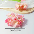 Têtes d'Hortensia Artificielles Vintage 5cm, Fleurs Effet Brûlé pour DIY, Mariage, Bouquet, Déco Champêtre, Vente en Gros