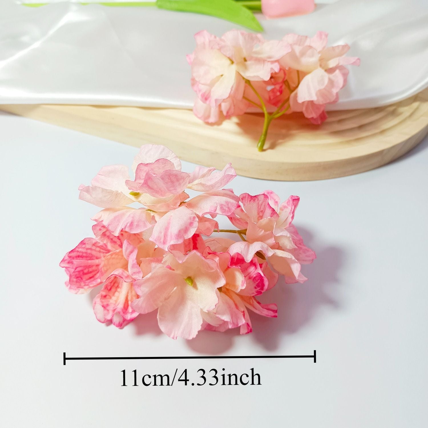 Têtes d'Hortensia Artificielles Vintage 5cm, Fleurs Effet Brûlé pour DIY, Mariage, Bouquet, Déco Champêtre, Vente en Gros