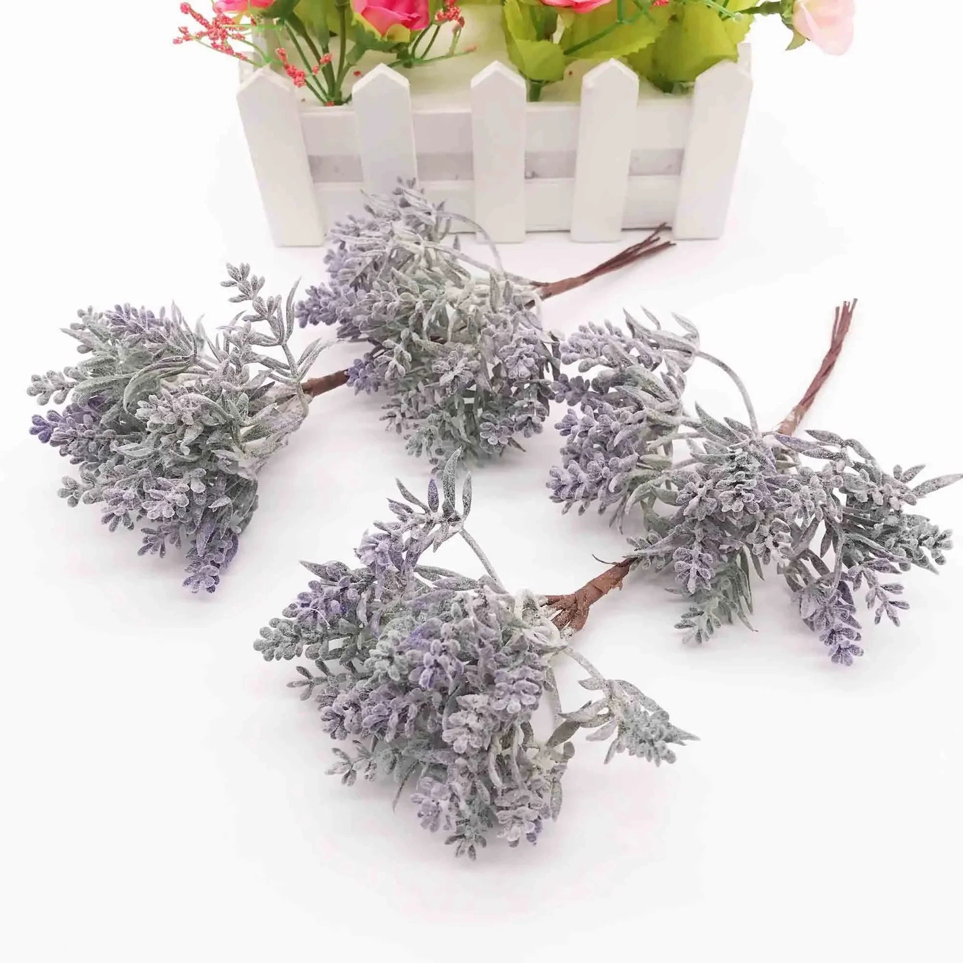 Bouquet de Lavande Artificielle, 14cm, Petits Brins Veloutés, Décoration Style Champêtre, Mariage, DIY, Ambiance Provence