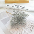 Petit Bouquet Artificiel Cèdre Doré 20 cm, Rameau de Pin pour DIY, Corsage Mariage, Décoration de Noël, Ambiance Élégante et Champêtre