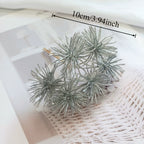 Petit Bouquet Artificiel Cèdre Doré 20 cm, Rameau de Pin pour DIY, Corsage Mariage, Décoration de Noël, Ambiance Élégante et Champêtre