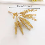Petit Bouquet Artificiel Cèdre Doré 20 cm, Rameau de Pin pour DIY, Corsage Mariage, Décoration de Noël, Ambiance Élégante et Champêtre