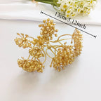 Petit Bouquet Artificiel Cèdre Doré 20 cm, Rameau de Pin pour DIY, Corsage Mariage, Décoration de Noël, Ambiance Élégante et Champêtre