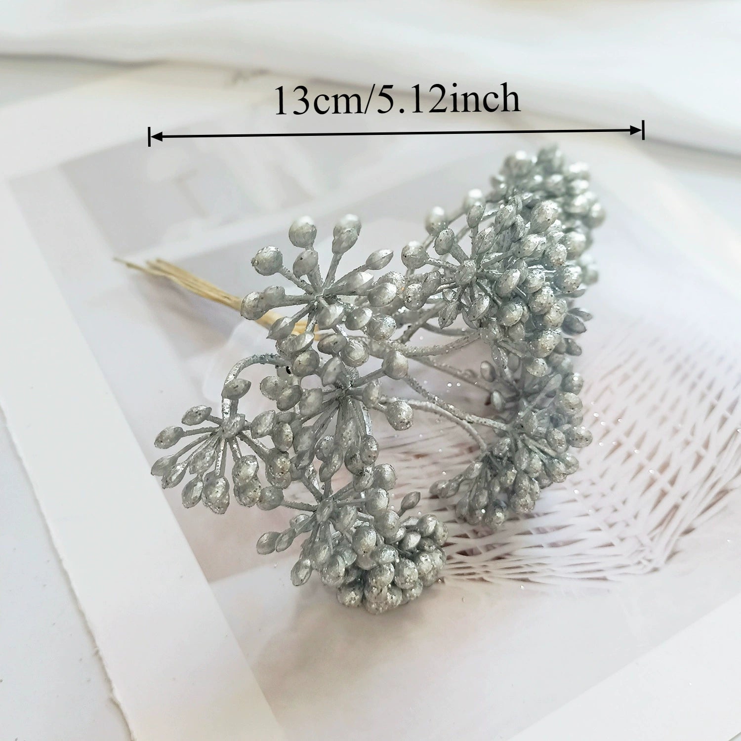 Petit Bouquet Artificiel Cèdre Doré 20 cm, Rameau de Pin pour DIY, Corsage Mariage, Décoration de Noël, Ambiance Élégante et Champêtre