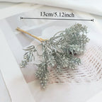 Petit Bouquet Artificiel Cèdre Doré 20 cm, Rameau de Pin pour DIY, Corsage Mariage, Décoration de Noël, Ambiance Élégante et Champêtre