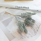 Petit Bouquet Artificiel Cèdre Doré 20 cm, Rameau de Pin pour DIY, Corsage Mariage, Décoration de Noël, Ambiance Élégante et Champêtre