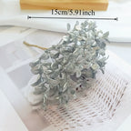 Petit Bouquet Artificiel Cèdre Doré 20 cm, Rameau de Pin pour DIY, Corsage Mariage, Décoration de Noël, Ambiance Élégante et Champêtre